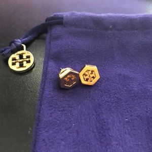 Tory Burch gold stud earrings